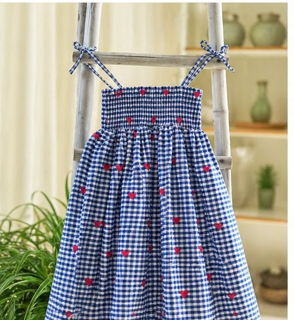 Navy Denim Heart Dress