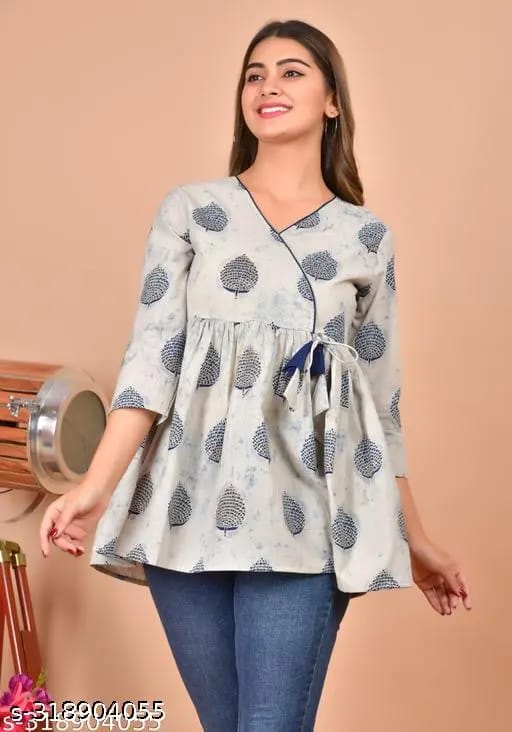 short round full sleves kurti