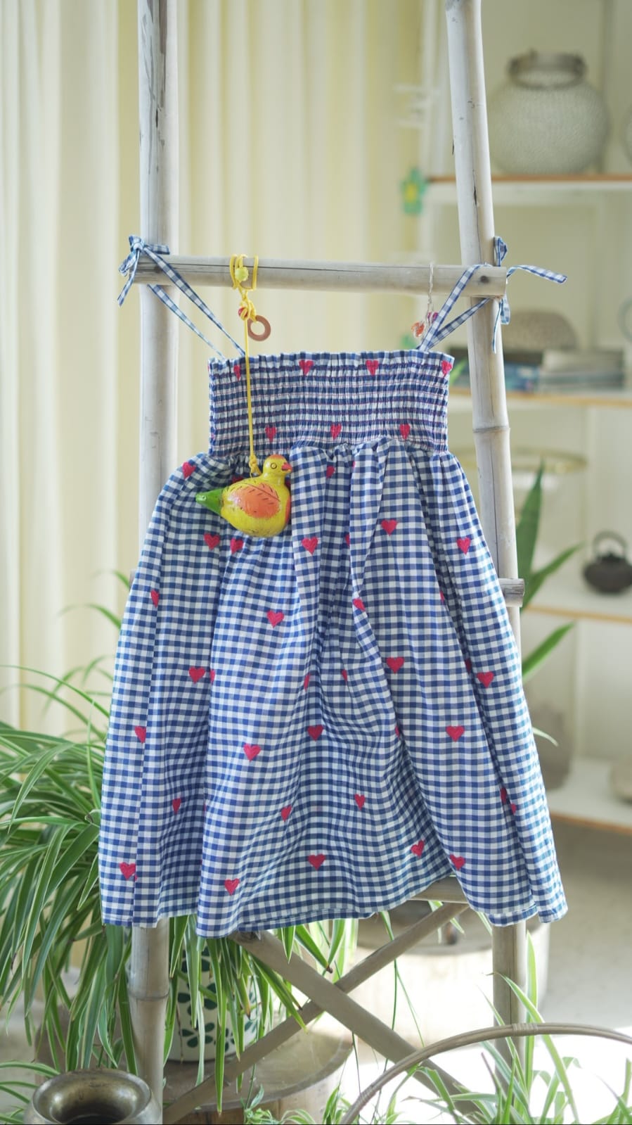 Navy Denim Heart Dress