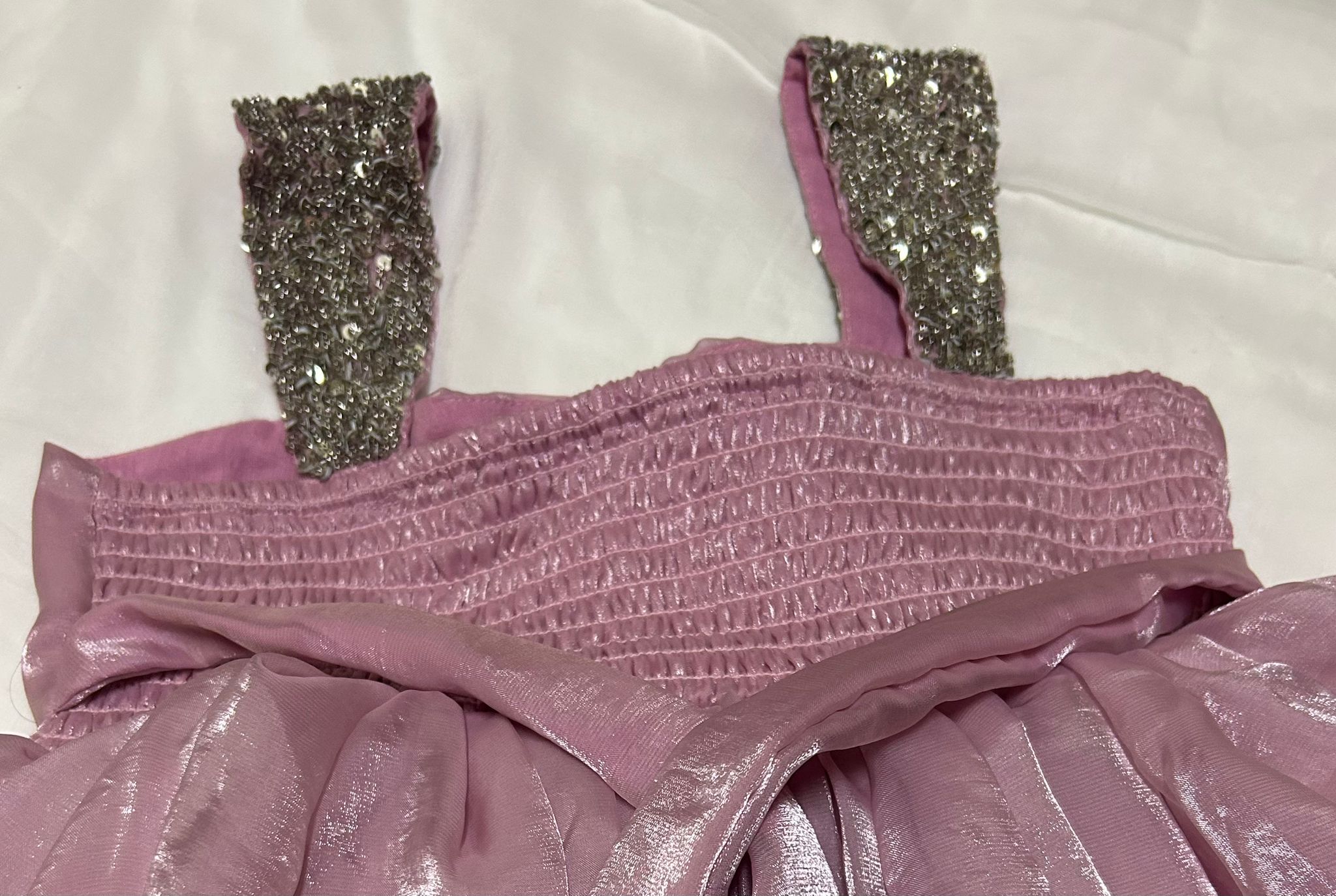Lavender Glitter Strap Dress
