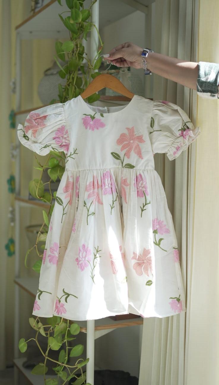 Blush Floral Cotton Dress