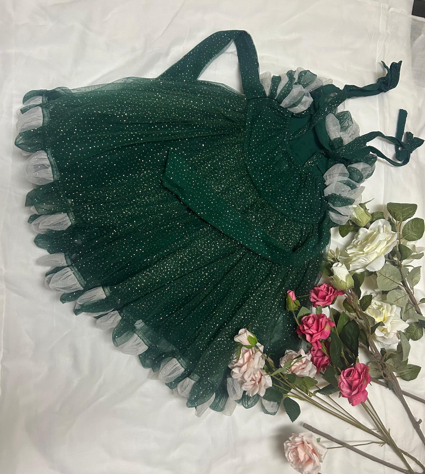 Emerald Sparkle Tutu Dress