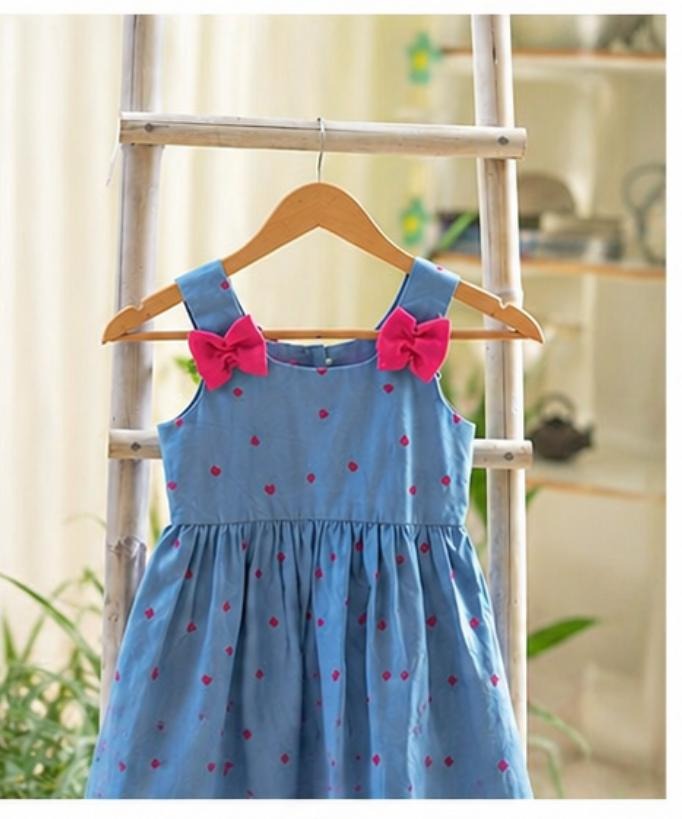 Denim Blue Hearts Dress