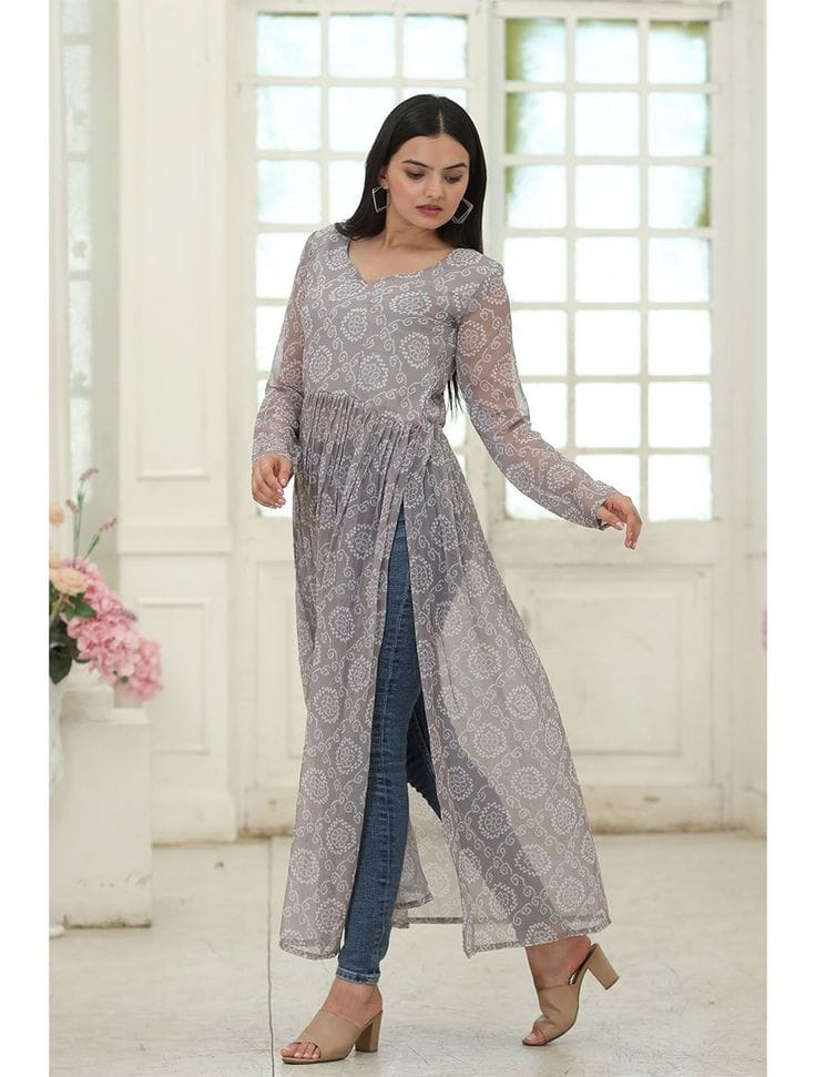 LONG SIDE CUT KURTI
