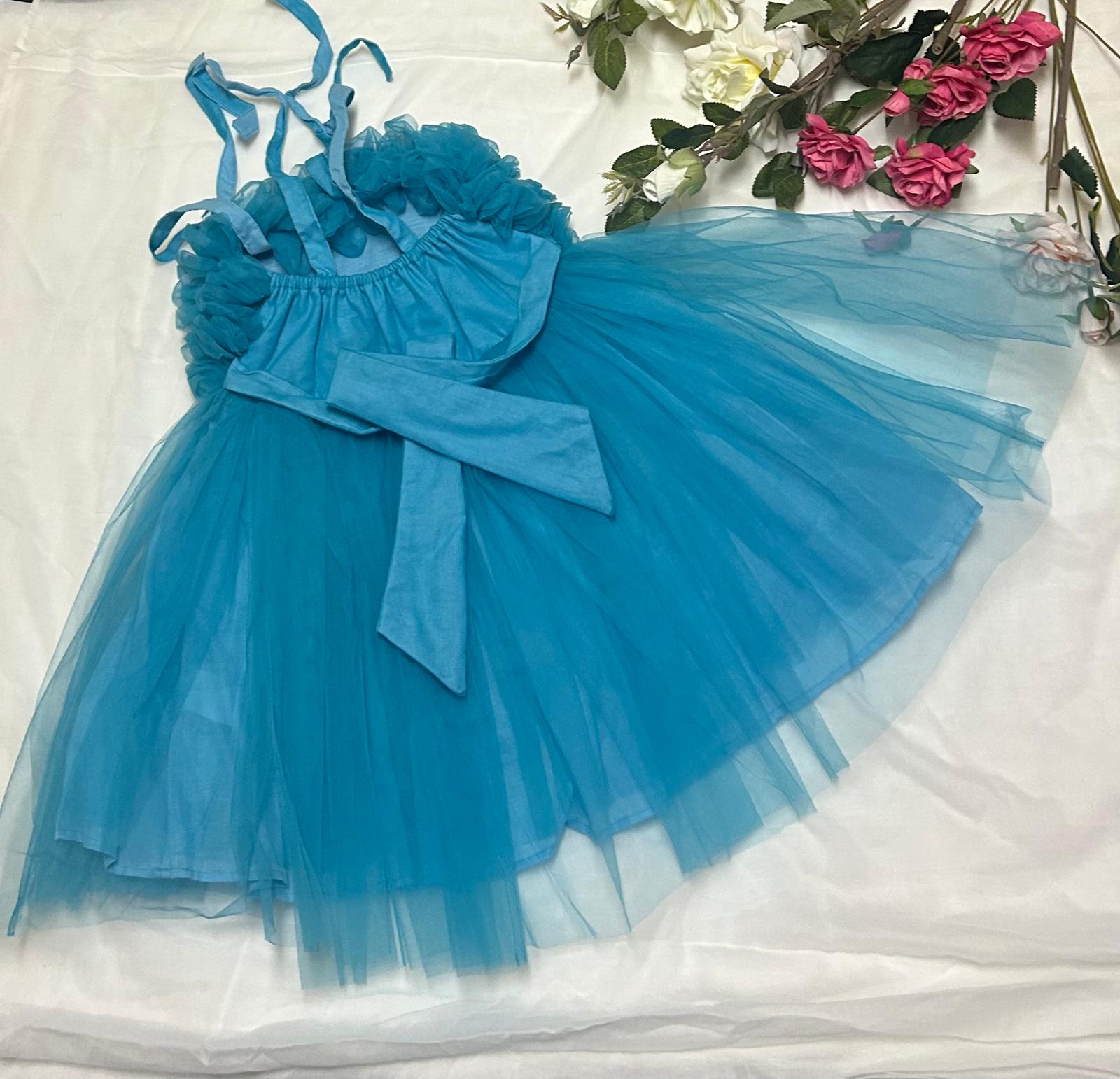 Aqua Ruffle Tutu Dress