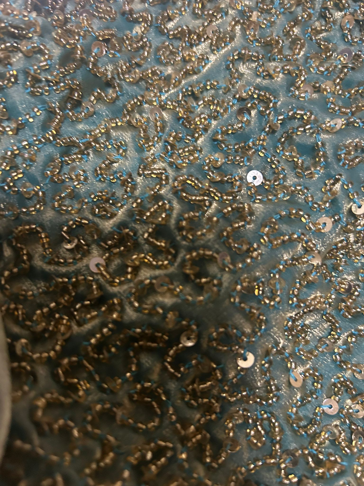 Sea Green Shimmer Bow Dress