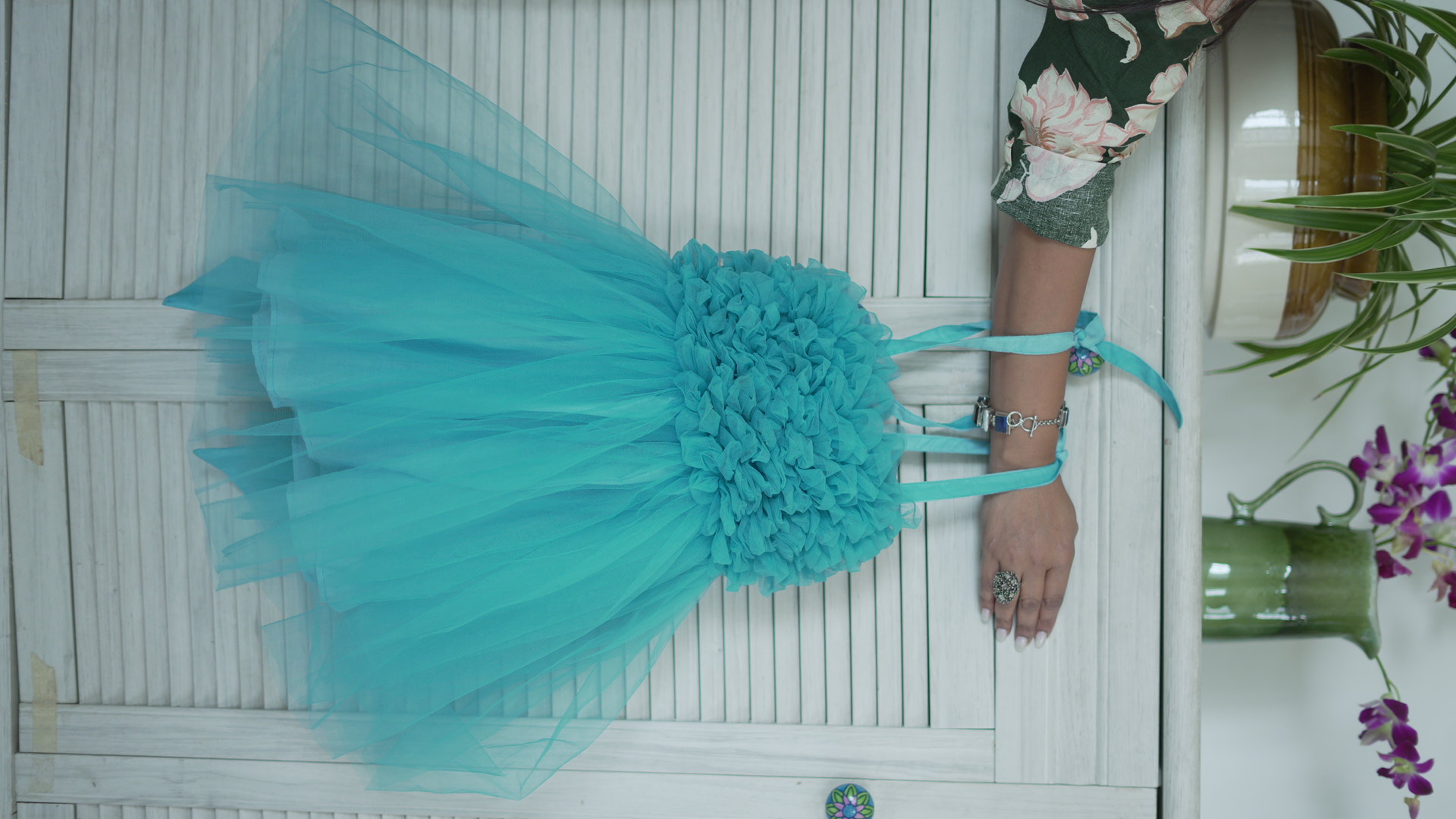 Aqua Ruffle Tutu Dress